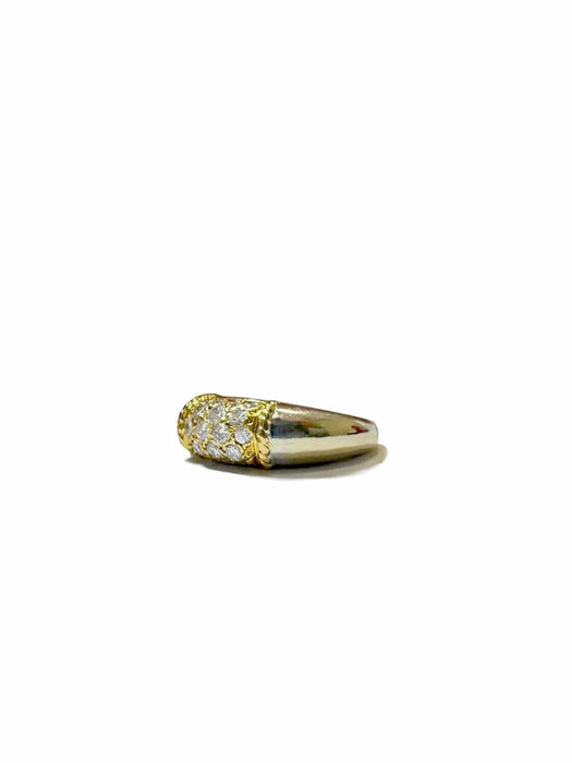 Bague 51 VAN CLEEF & ARPELS - Bague Philippine or jaune et blanc diamants 58 Facettes REF24053-216