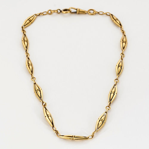 Collier Collier or jaune maillons fuseaux 58 Facettes CHAL04516