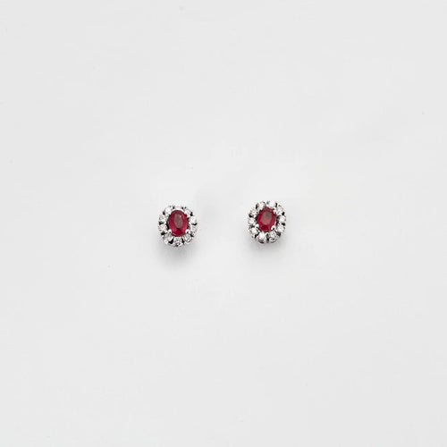 Boucles d'oreilles Puces D'oreilles Diamants & Rubis 58 Facettes BO/230031 NSS