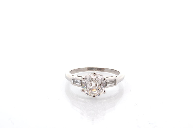 Bague 51 Bague diamant de 1,71cts G / VS2 58 Facettes 27608B-26596A