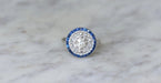 Bague Bague Cible Art Deco Saphirs et Diamants 58 Facettes