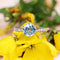 Bague 59 Bague ancienne aigue-marine en solitaire et diamants 58 Facettes 20-172
