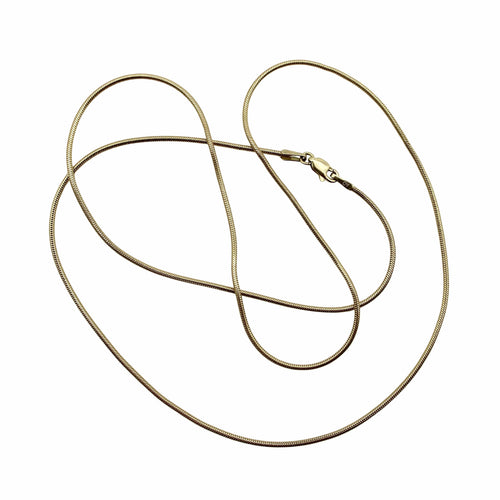 Collier Chaîne serpent vintage en or 14 carats de 24 pouces 58 Facettes A2000R