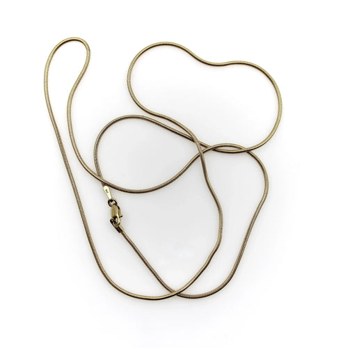 Collier Chaîne serpent vintage en or 14 carats de 24 pouces 58 Facettes A2000R