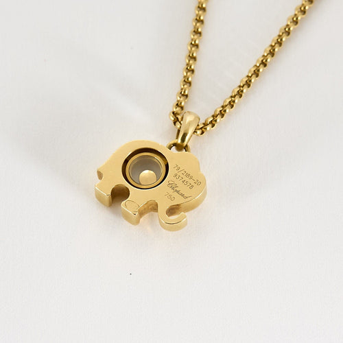 Collier CHOPARD Happy Diamonds collier en or jaune, saphir et diamant 58 Facettes B250560