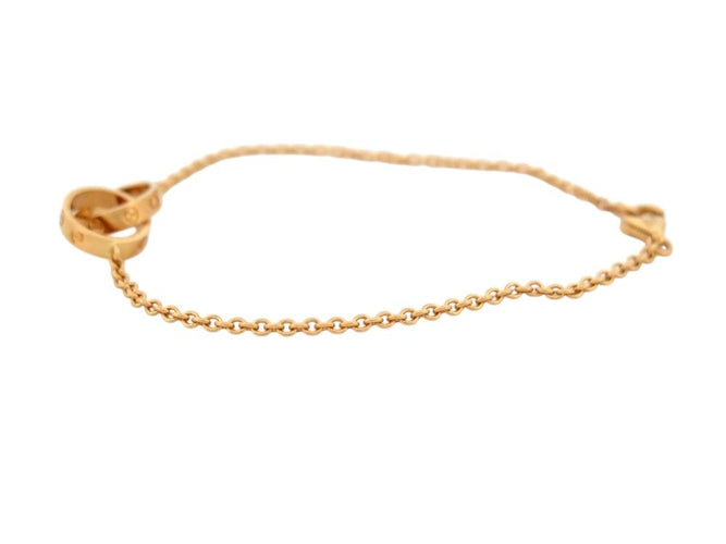 bracciale CARTIER love su catena b6027100 t17.5 in oro giallo 18k 4.1gr 