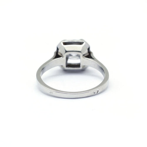 Bague 50 Solitaire or blanc diamant 58 Facettes 180104R