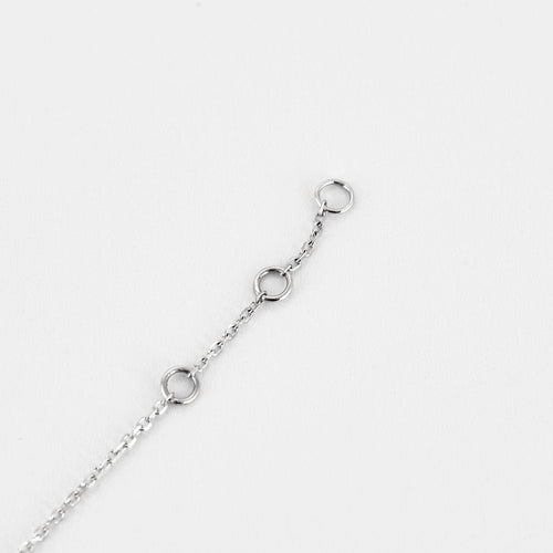 HVIT GULL DIAMANT ARMBÅND 0,05ct