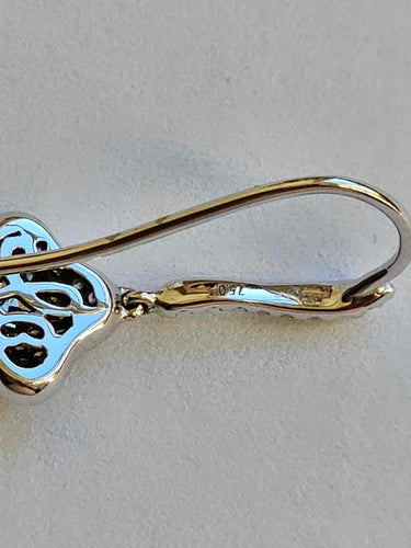 Boucles d'oreilles Boucles d'oreille or blanc et diamants 58 Facettes 55401-WW