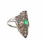 Bague 54 BAGUE EN OR DE STYLE AR DÉCO AVEC DIAMANTS 1 ct ET ÉMERAUDE 1 ct 58 Facettes Q319B