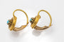 Boucles d'oreilles Boucles d'oreilles en or ancien avec turquoises 58 Facettes 11243