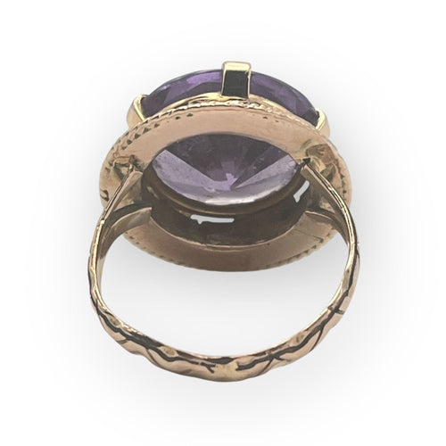 Bague 51 Bague or jaune vintage améthyste 58 Facettes 149062582