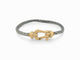 Bracelet bracelet FRED force 10 gm manille or jaune 18k t 18 cm 2 cordons 58 Facettes 271115