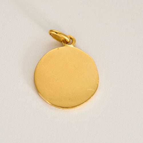 Pendentif Médaille en or jaune à motif d'agneau de Cluny 58 Facettes RAM2985X3