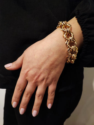 Bracelet Bracelet or rose maille américaine 58 Facettes Brac.ferChv.143