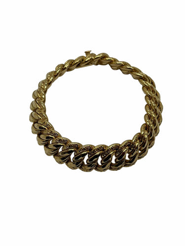 Large American bracelet Link yellow gold 