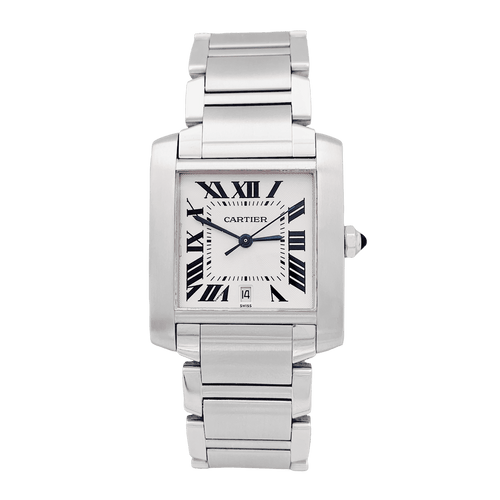 Montre Montre Cartier, "Tank Française", acier. 58 Facettes 34714