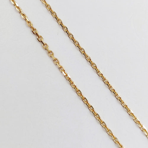 Chaine vintage française or jaune, mailles forçat 58 Facettes A06211