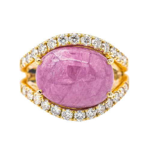 Bague 56 Bague Or jaune Rubis, Diamant 58 Facettes 4002852CN