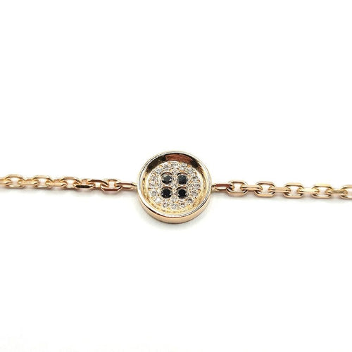 Bracelet Bracelet or rose diamants signé Ely Bela 58 Facettes