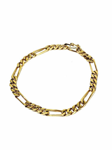 Bracelet Bracelet En Or Rose Mailles Figaro 58 Facettes