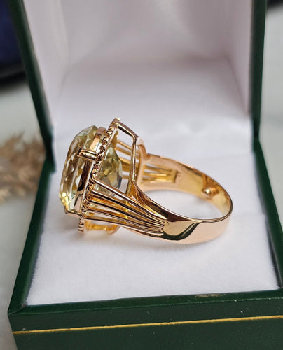 Bague 56 Bague Béryl vert 58 Facettes 599