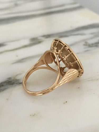 Bague 53 Augis - Bague d’amour en or jaune 18k et diamant, rubis synthétiques 58 Facettes