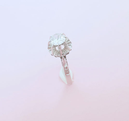 Bague Bague solitaire Diamant 0,60 carat Or Blanc 18 K 58 Facettes AA 1668