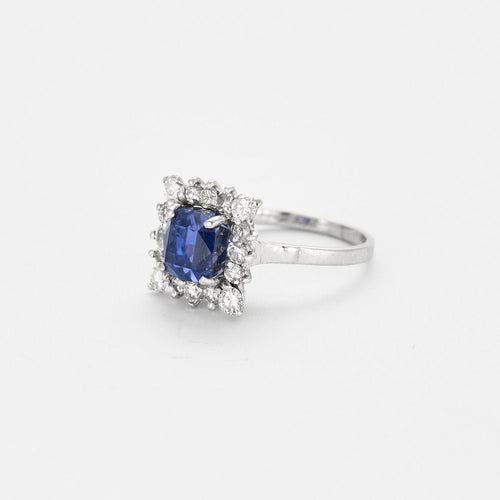 Bague Bague Marguerite Saphir Diamants 58 Facettes