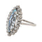 Bague 53 Bague Marquise Or blanc Aigue marine, Diamant 58 Facettes 2905284CN