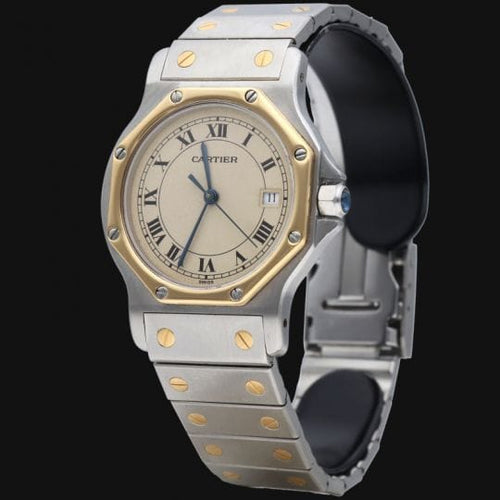 Montre Cartier Montre Santos Ronde Octagon 58 Facettes MT42987