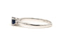 Bague 54 Bague contemporaine or blanc sertie d'un saphir et de diamants taille brillant (+-0.028ct) 58 Facettes B774