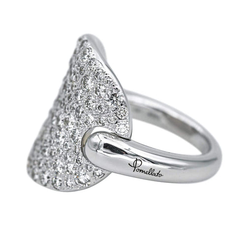 Bague 56 Pomellato  Bague Sabbia Or blanc Diamant 58 Facettes 4621184CN