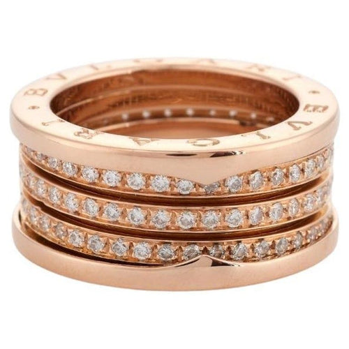 BULGARI - Bague B.Zero1 or rose diamants 58 Facettes