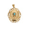 Pendentif Pendentif porte souvenir en or rose, turquoise et perles 58 Facettes CHAL0374
