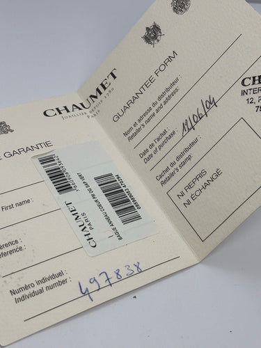 Bague 53 Chaumet - Bague Jonc or blanc et saphir vert 58 Facettes 900