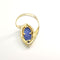Bague 54 Bague en or jaune et lapis lazuli 58 Facettes