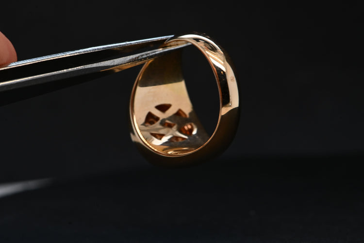 Bague 54 bague diamant en or rose 58 Facettes