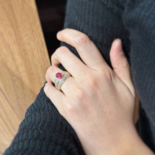 Bague 53 Bague - Or, Diamants & Rubis 58 Facettes 240386R