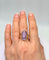 Bague 57 Bague vintage en or jaune 18 sertie d'une belle améthyste ovale 58 Facettes