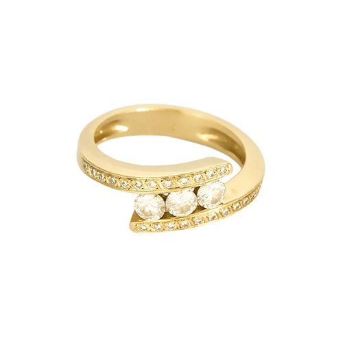 Bague 54,5 Bague en or jaune et diamants 58 Facettes B250528