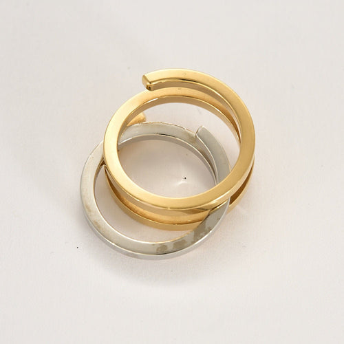 Bague 51 Dinh Van - Spirale -  Bagues en Or jaune & blanc 58 Facettes SMA0382X2