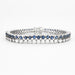 Bracelet Bracelet tennis double, or blanc, diamants et saphirs 58 Facettes 240453