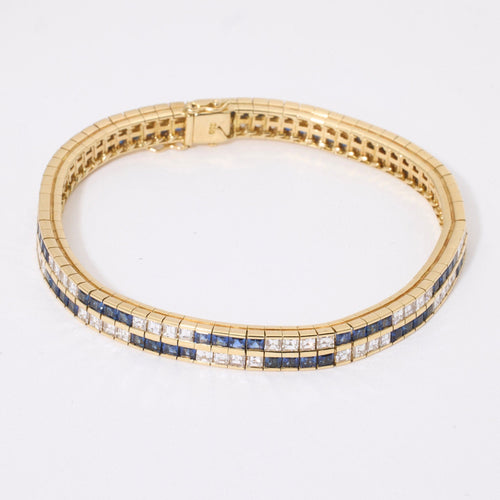 Bracelet Bracelet saphirs et diamants 58 Facettes