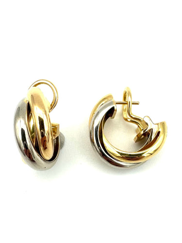Boucles d'oreilles CARTIER. Collection "Trinity Classique ", boucles d'oreilles 3 ors 58 Facettes