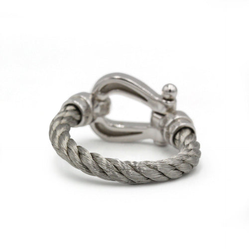 Bague 60 Bague Or & Câble Acier Force 10 - FRED 58 Facettes 250456R