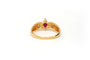 Bague 49 Bague en or jaune sertie d'un rubis et de diamants 58 Facettes B565