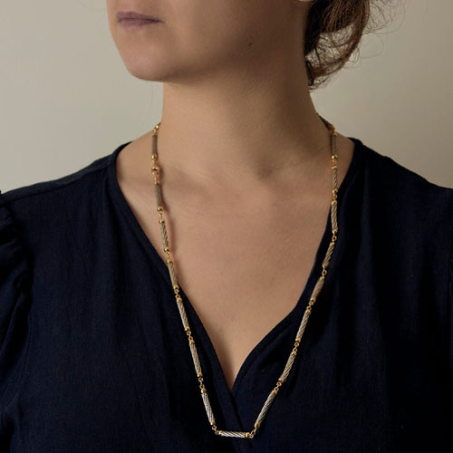 Collier Fred - Force 10 Vintage - Collier en or jaune et acier. 58 Facettes LEN1843