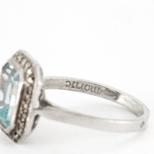 Bague Bague Argent Marcassites 58 Facettes