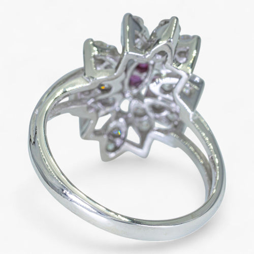 Bague 53 Bague Diamants et rubis 58 Facettes AG05